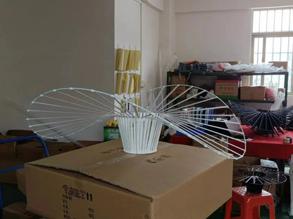 Italian Cross-Border Nordic Straw Hat Fabric Lamp — Modern Designer Art Lamp for Restaurant & Living Bedroom