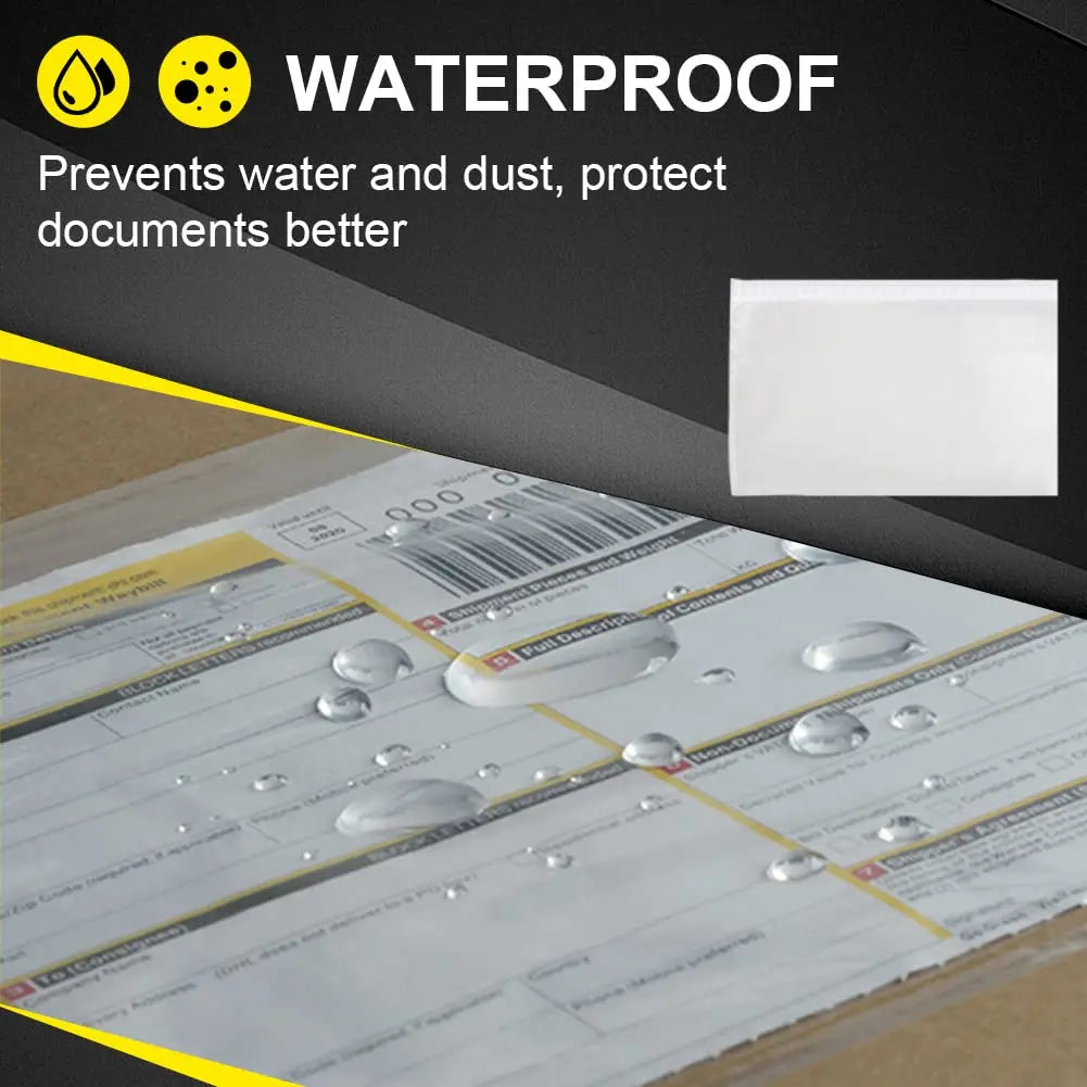 10PCS Clear Self-Adhesive Packing List Envelopes - Plastic Shipping/Mailing Pouches for Packing Slips and Invoice Labels