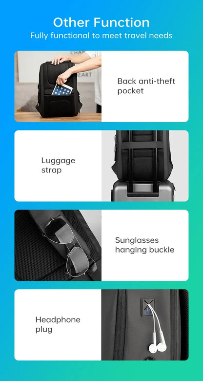 MARK RYDEN Multi-Layer Men's Backpack — Water-Repellent Laptop Bag Fits 15.6" for Students