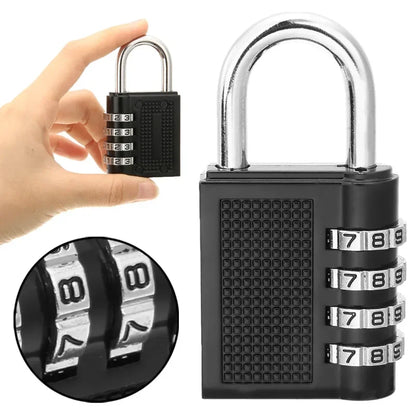 Metal 4-Digit Code Lock – Waterproof Outdoor Padlock for Suitcases, Luggage, Home Lockers & Room Security
