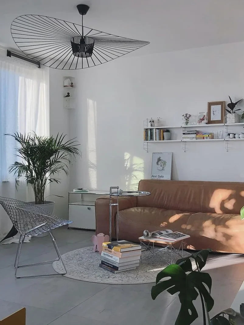 Italian Cross-Border Nordic Straw Hat Fabric Lamp — Modern Designer Art Lamp for Restaurant & Living Bedroom