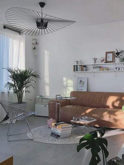 Italian Cross-Border Nordic Straw Hat Fabric Lamp — Modern Designer Art Lamp for Restaurant & Living Bedroom