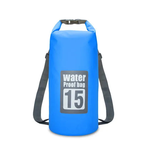 Outdoor PVC Waterproof Dry Bag – 5L/10L/15L/20L/30L Storage Sack for Canoe, Kayak, Rafting, Swimming & Travel