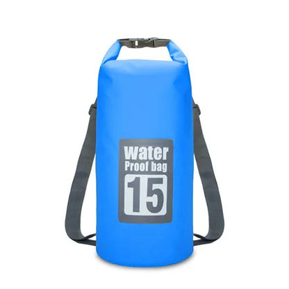 Outdoor PVC Waterproof Dry Bag – 5L/10L/15L/20L/30L Storage Sack for Canoe, Kayak, Rafting, Swimming & Travel