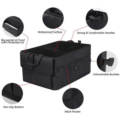Car Trunk Storage Bag – Folding Multifunction Container, Tool & Food Organizer Box for Universal Cars