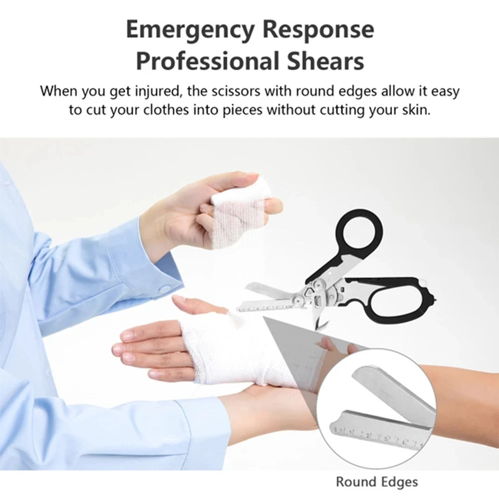 XIAOTREE Multifunction Tactical Scissors – Folding First Aid & Outdoor Survival Tool for Raptors