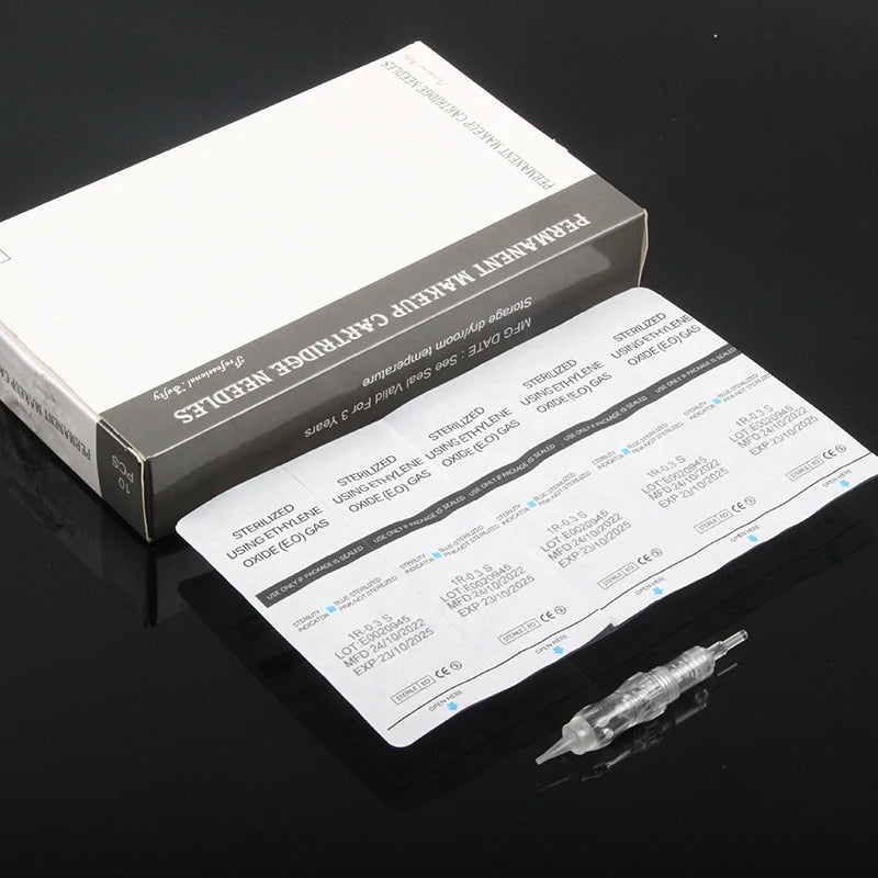 Professional PMU Cartridge Needles – 1R 3R 5R Screw Tips for P300 Rotary Tattoo Machine, Eyebrow & SMP Use