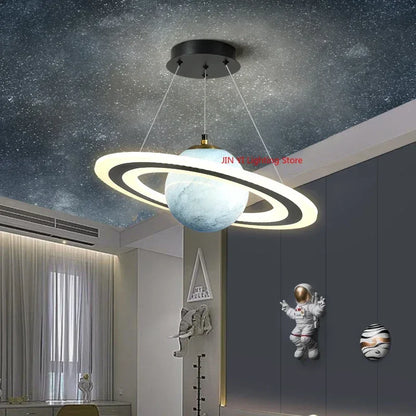 Acrylic Planet Pendant Lamp – Space Star Hanging Light for Living Room, Bedroom, Kitchen & Kids Room, E27 Bulb Compatible