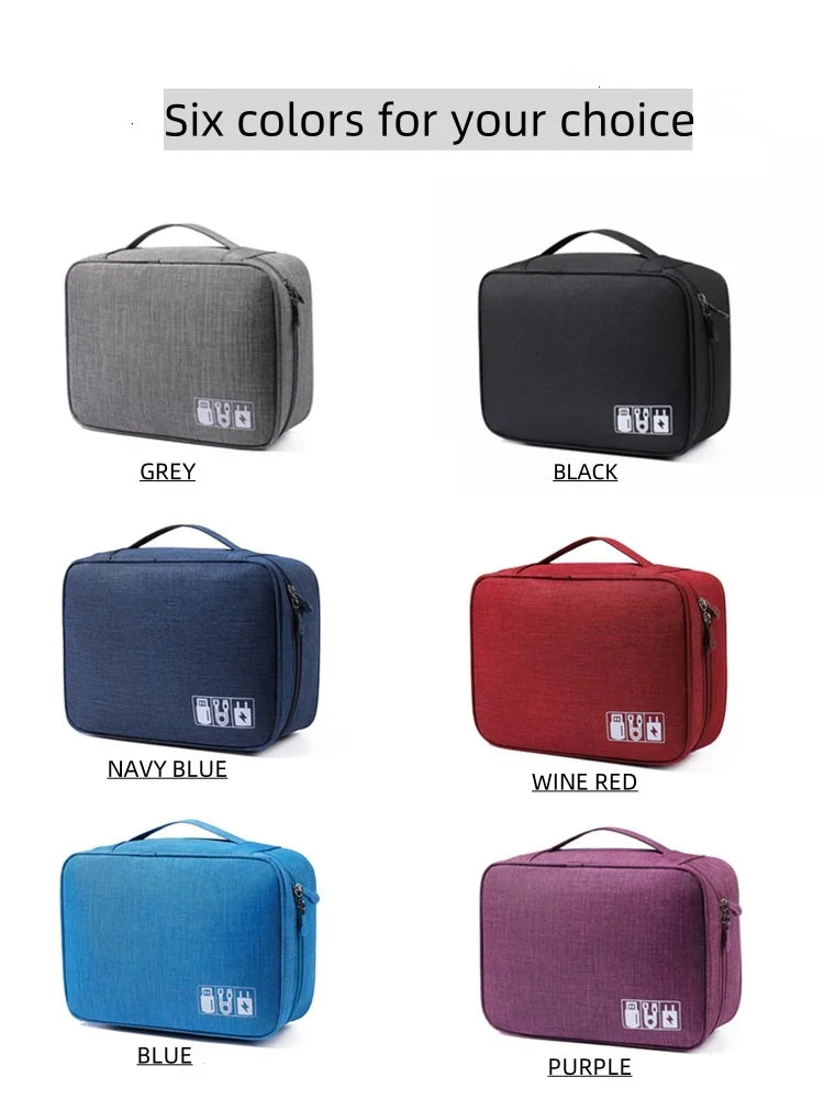 Waterproof Portable Cable Storage Bag – Digital Organizer for USB Cables, Chargers & Travel Accessories