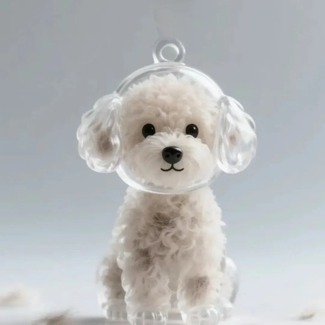 Dog Hair Storage Pendant Keychain – Cute Bag and Car Accessory, Jewelry Souvenir Gift for Dog Lovers