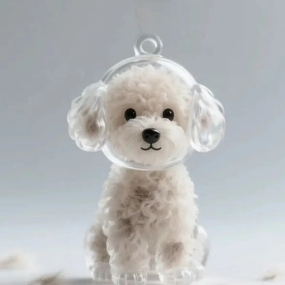 Dog Hair Storage Pendant Keychain – Cute Bag and Car Accessory, Jewelry Souvenir Gift for Dog Lovers