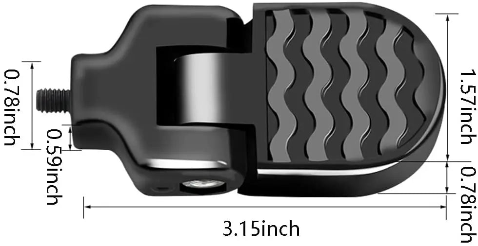 1 Pair Mini Bicycle Rear Pedals: Aluminium Alloy Folding Foot Rest Bike Pegs - Non-Slip Quick Release Foot Pedal