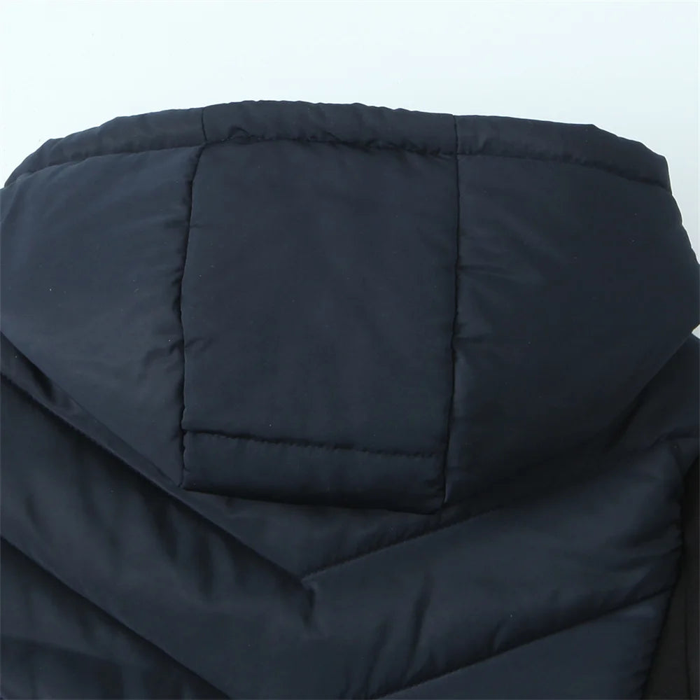 Taop&Za Women's Autumn Cotton Jacket – Fashionable Casual Long Sleeve Stand Collar Hooded Patchwork Coat