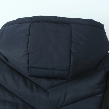 Taop&Za Women's Autumn Cotton Jacket – Fashionable Casual Long Sleeve Stand Collar Hooded Patchwork Coat