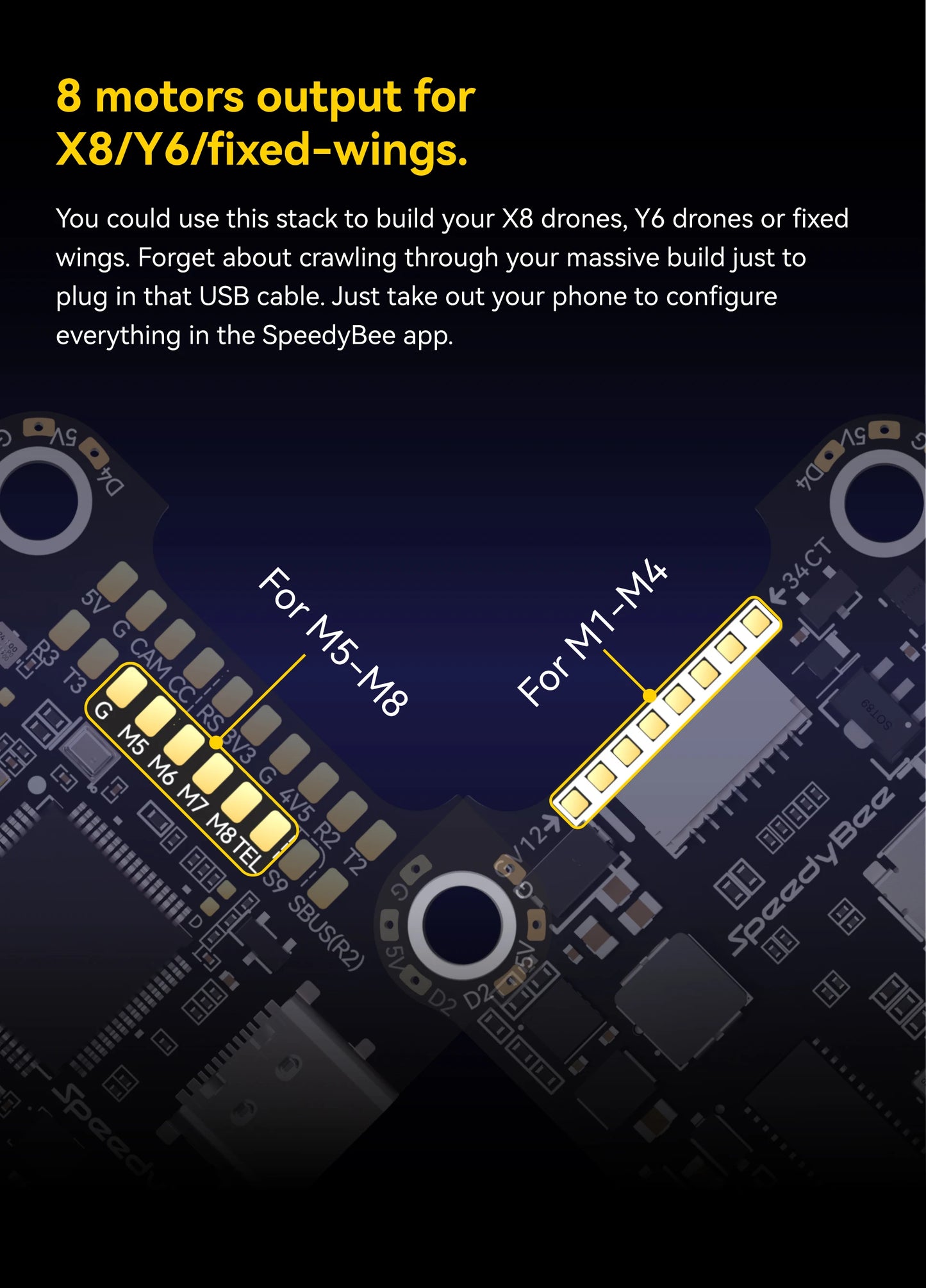 SpeedyBee F4 F405 V4 30x30 Stack – 55A/60A BLS 4-in-1 ESC, ICM42688P, Wireless Bluetooth FC for FPV Racing Drones, iNAV & Betaflight Compatible