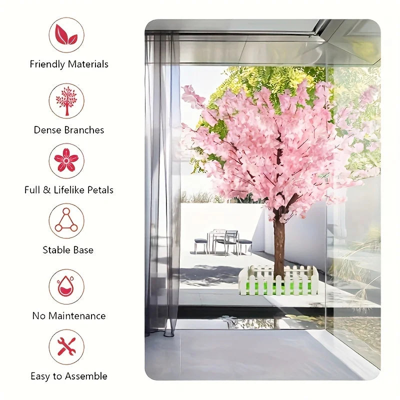 Artificial Cherry Blossom Tree – Handmade Pink Floral Decor for Indoor & Outdoor Events