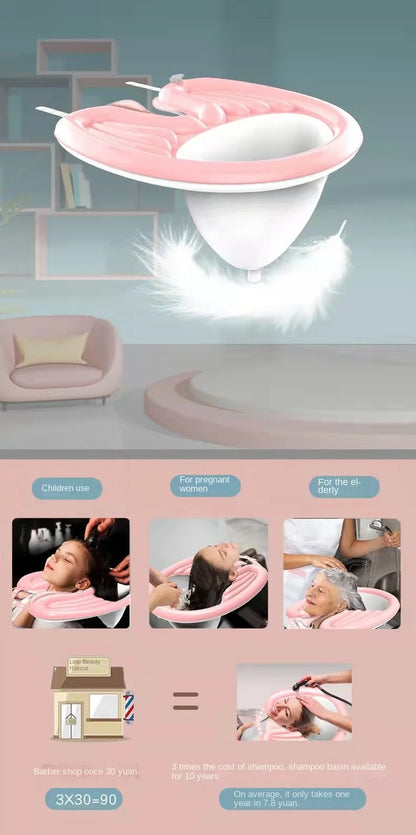 Inflatable Hair Washing Basin – Portable PVC Foldable Shampoo Basin for Pregnant Women, Elderly & Patients
