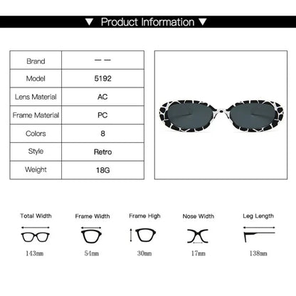 Vintage Small Oval Sunglasses for Women – Luxury Brand Designer Retro Black & Red UV400 Eyewear