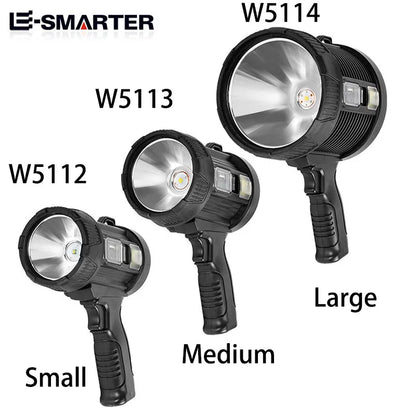 Rechargeable 900,000 Lumens LED Spotlight – Super Bright Handheld Outdoor Flashlight & Solar Searchlight