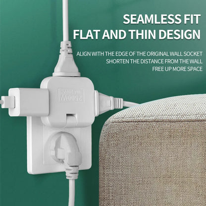 Portable Plug Adapter Power Plate | Multi-Wire 1 to 3 Conversion | 180° Rotation AC Adapter | 2~20PCS Extension Outlets