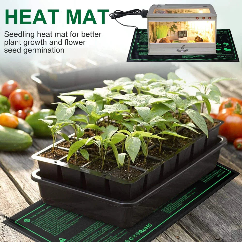 10/25/50CM Seedling Heat Mat — Waterproof Indoor Plant Germination & Propagation Pad with EU/US/UK Plug
