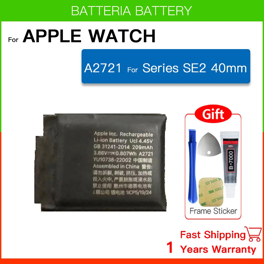 New Genuine Replacement Battery for Apple Watch Series SE 4/5/6 – 40mm/44mm, Includes Free Tools