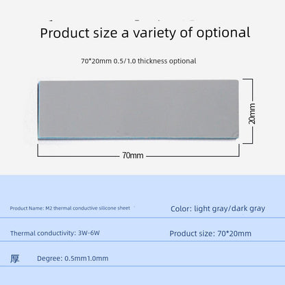 M.2 2280 SSD Silicone Thermal Pad & Grease – Heat-Conductive Cooling Sheet for CPU, GPU, Graphics Card & Phone Screens