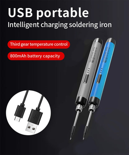 Multifunctional USB Electric Soldering Iron Kit – Adjustable 300–450℃ Digital Welding Tool Set