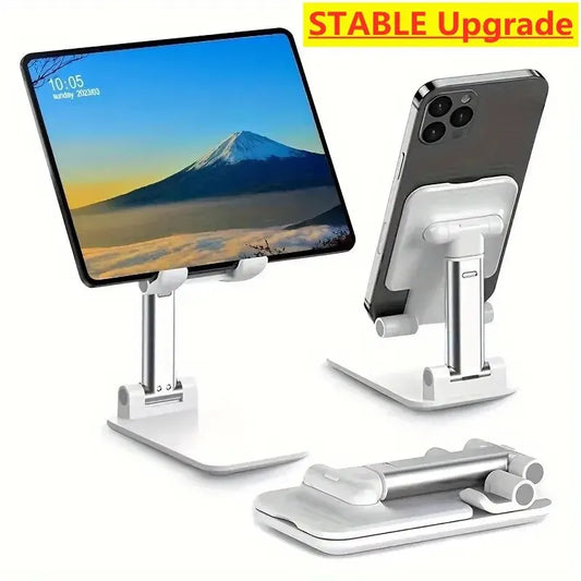 Flexible Foldable Mobile Phone Holder Stand: Adjustable Desk Mount Table Bracket - Desktop Lazy Bracket Support for All Phones and Tablets