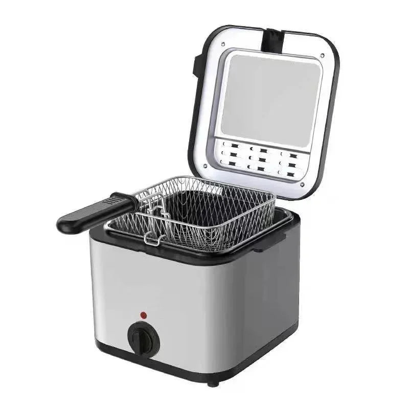 1000W Electric Deep Fryer – 2.5L Multi-Functional Home Oil Fryer for French Fries, Chicken Wings & Snacks, 110V/220V