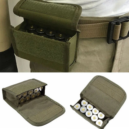 10 Grid Tactical Ammo Pouch - Multi-Functional EDC Nylon Waist Bag with MOLLE System for Outdoor Shooting