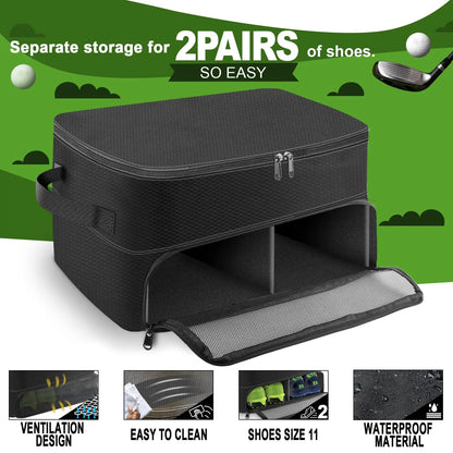2-Layer Golf Trunk Organizer – Waterproof Durable Car Storage Bag for Golf Accessories