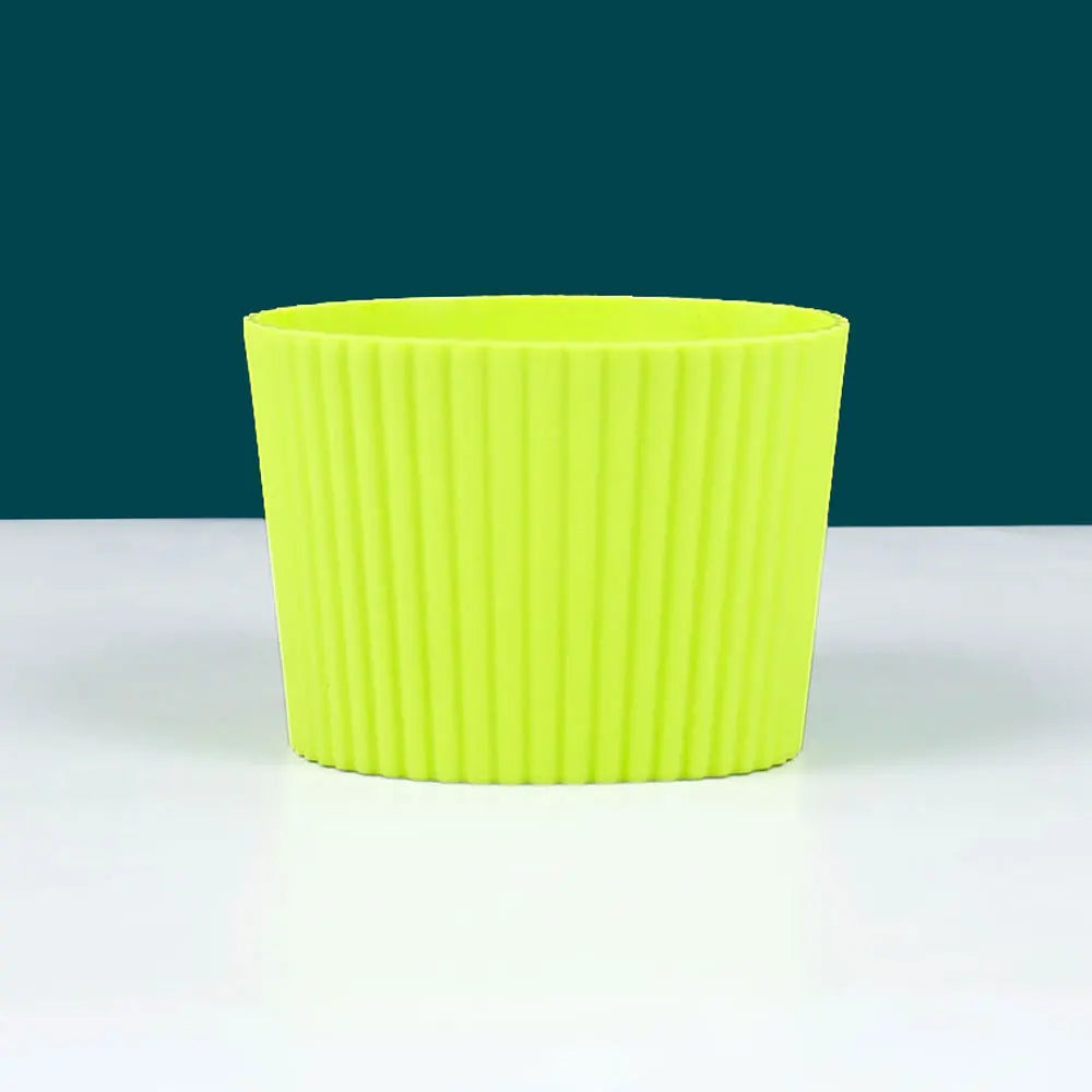 Silicone Coffee Cup Cover & Sleeve — Anti-Scalding, Anti-Slip Universal Tapered Thread Mug Protector for Ceramic & Glass Cups