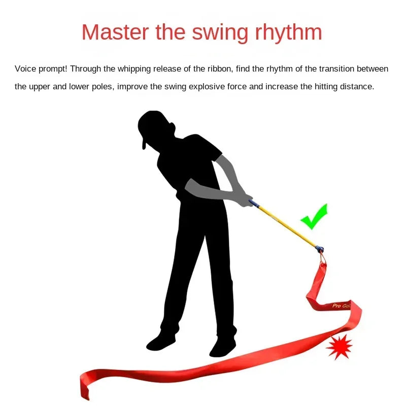 PGM Golf Swing Training Stick – Ribbon Sound Practice Tool to Improve Swing Speed, HGB020