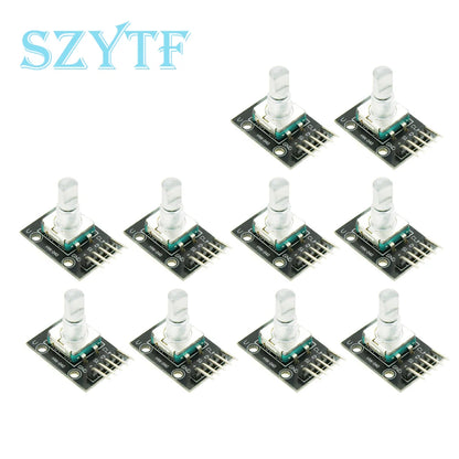 1-10PCS KY-040 360° Rotary Encoder Module – Potentiometer Sensor Development Board with Knob Cap for Arduino DIY Kit