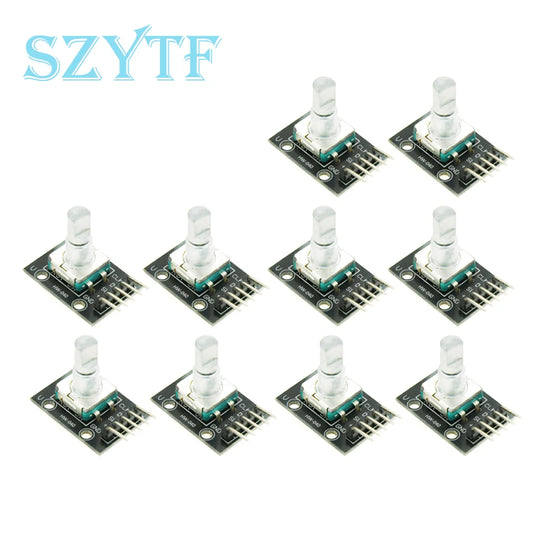 1-10PCS KY-040 360° Rotary Encoder Module – Potentiometer Sensor Development Board with Knob Cap for Arduino DIY Kit
