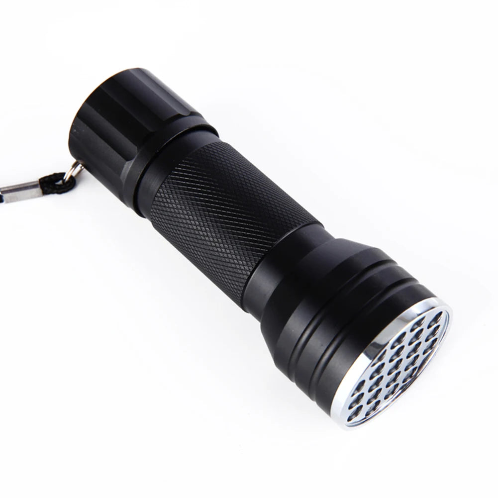 9/21LED UV Light 395nm Waterproof Flashlight – Portable Ultraviolet Torch for Nails, Black Light & Detection