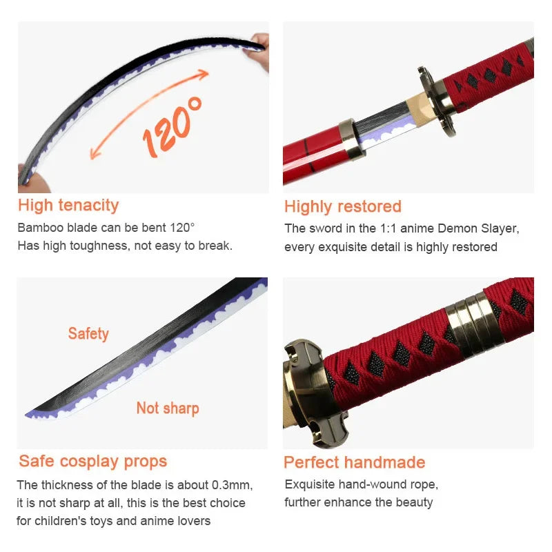 1:1 Roronoa Zoro Katana Wooden Toy Swords – Wado Ichimonji, Shusui, Enma Anime Cosplay Props & Collectible Weapons