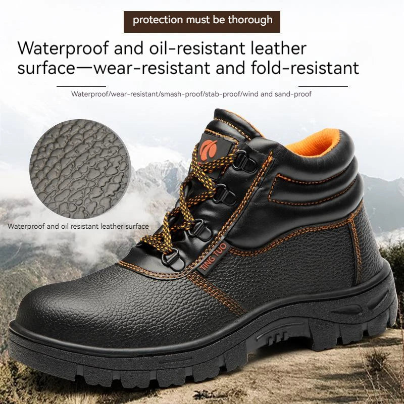 Men’s Work Safety Boots – Wear-Resistant, Anti-Smash, Anti-Puncture, Waterproof Protective Sneakers