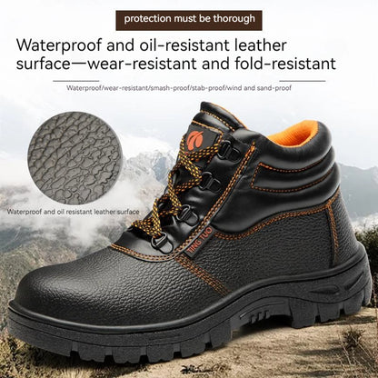 Men’s Work Safety Boots – Wear-Resistant, Anti-Smash, Anti-Puncture, Waterproof Protective Sneakers