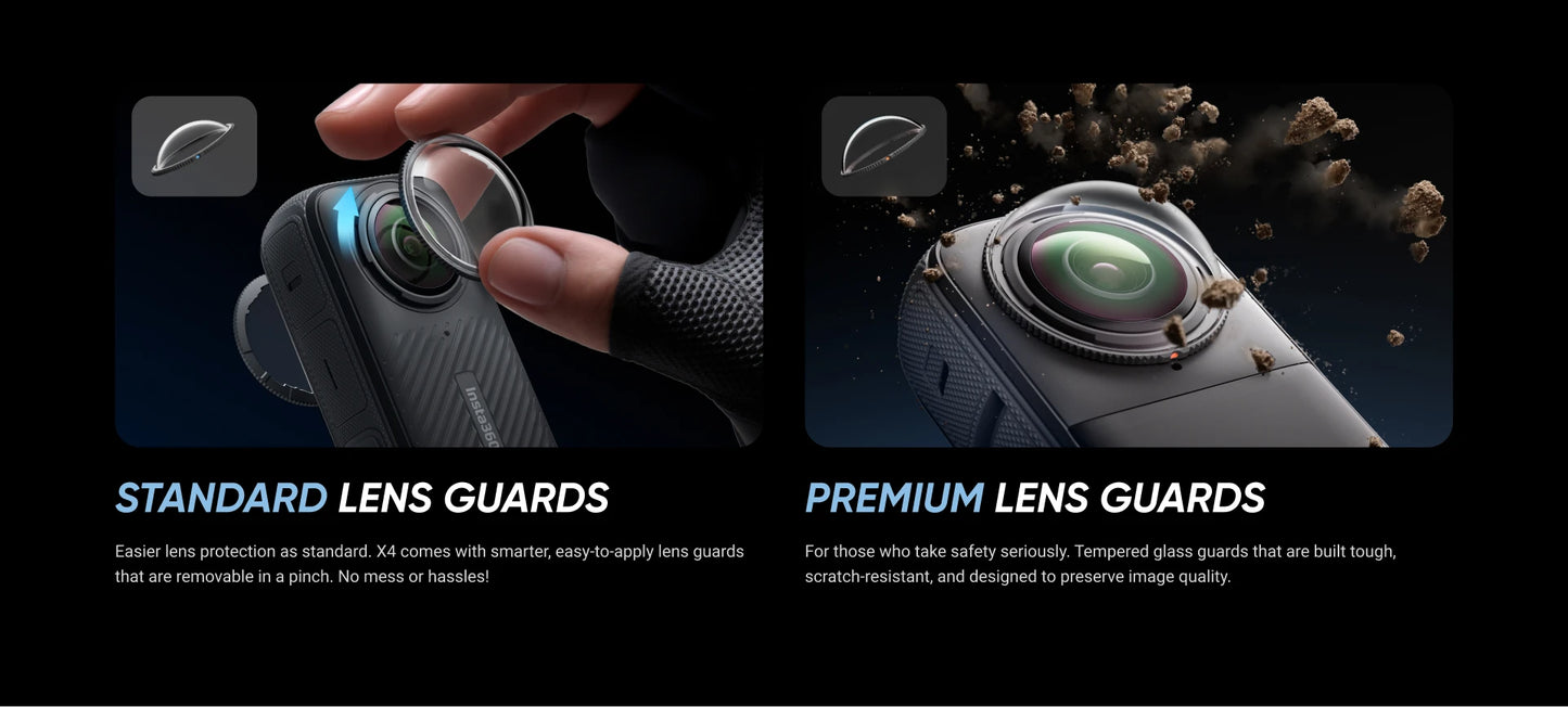 Insta360 X4 8K Waterproof 360 Action Camera – 2290mAh Battery, 2.5'' Touchscreen, 4K Wide-Angle Video