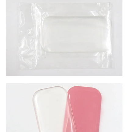 Eyelash Extension Forehead Sticker Pad – Silicone Pink Transparent Lash Tray & Pallet Holder for Makeup