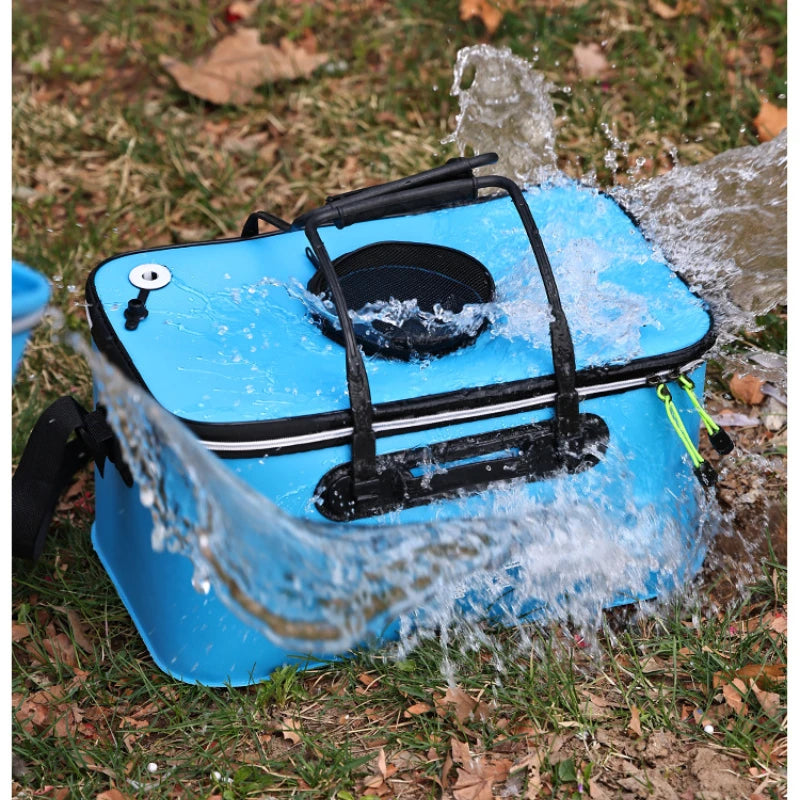 Folding EVA Live Fish Bucket – Thickened Portable Water Tank for Outdoor Fishing and Accessories