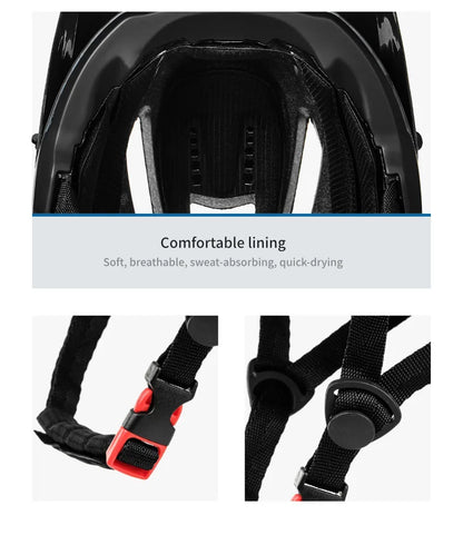 BATFOX Ultralight Bike Helmet – Molded Mountain & Road Helmet for Men, DH AM Cycling Equipment, Casco Ciclismo Bicicleta