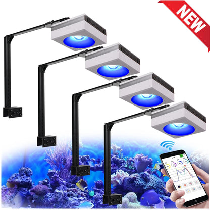 PopBloom RL90 WiFi LED Aquarium Light – Full Spectrum Reef Lamp for Saltwater Coral & Marine Tank Growth