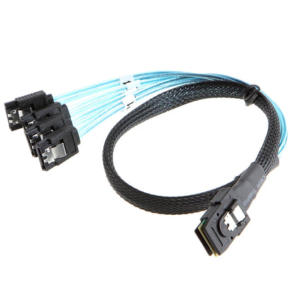 Mini SAS Cable SFF-8087 to SATA – Breakout Cable, SFF8087 to 4x SATA for SAS to SATA Connections