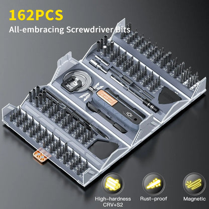 180-in-1 Precision Screwdriver Set – Magnetic Bits, Professional Repair Tool Kit for iPhone, Watch, Glasses & More with Storage Box