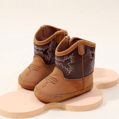 2024 Baby Little Boots – Soft PU & Cotton Prewalking Shoes for Boys & Girls, Spring Autumn Style BHX3210