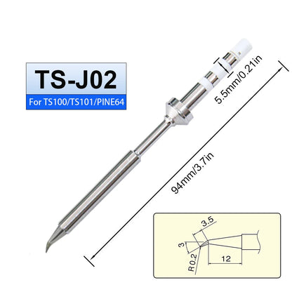 TS101 Soldering Iron Tip – Replacement for PINE64 Pinecil V2, TS100, TS-BC2 & ILS Models, Welding Repair Tool