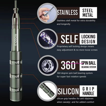 Telescopic Skipping Rope – Racing & Fitness Jump Rope for Students, Men & Women, Weight Loss